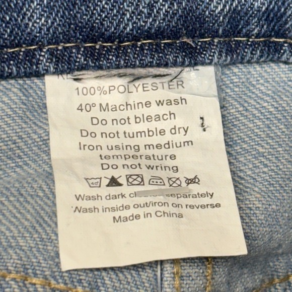 Patchwork Women's Denim Midi Skirt Y2K Retro 2000 Size Medium - Picture 4 of 5